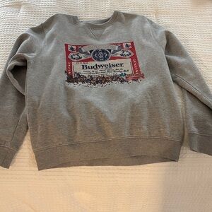 Budweiser Gray Crewneck Sweatshirt